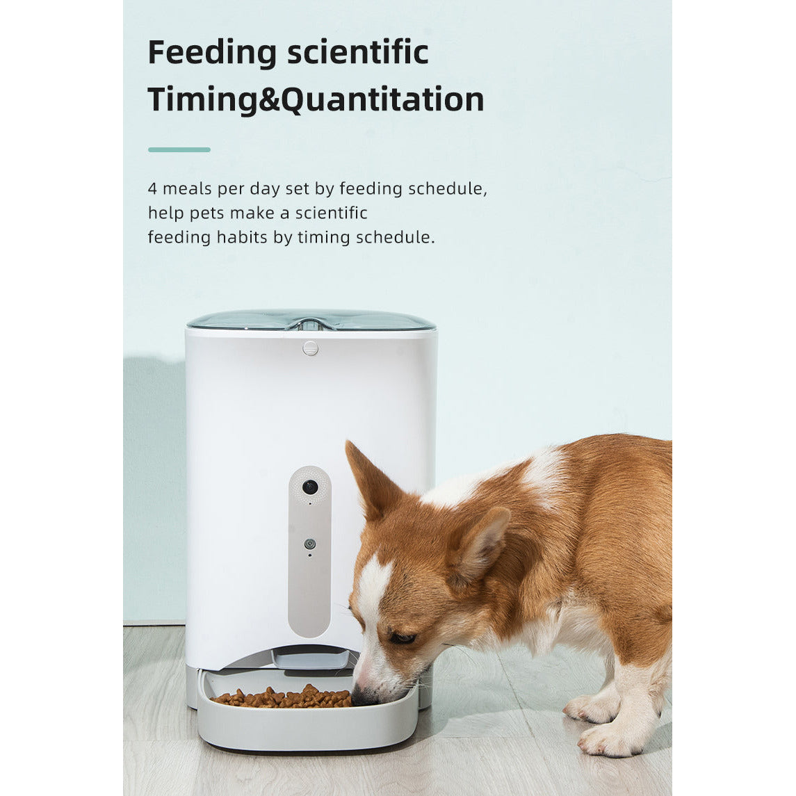 Smart Automatic Pet Dog Cat Rabbit Feeder Smartphone Camera APP for iPhone Android