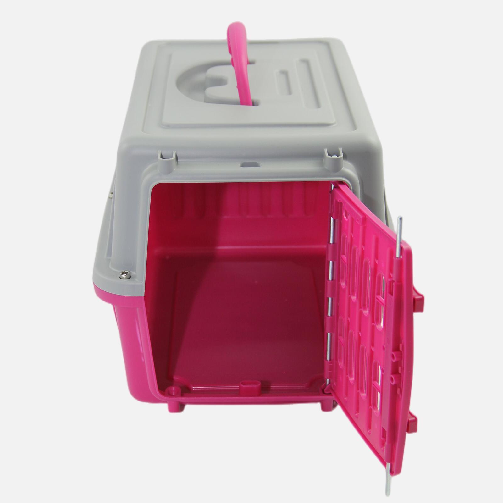 Small Dog Cat Rabbit Crate Pet Guinea Pig Carrier Kitten Cage Pink