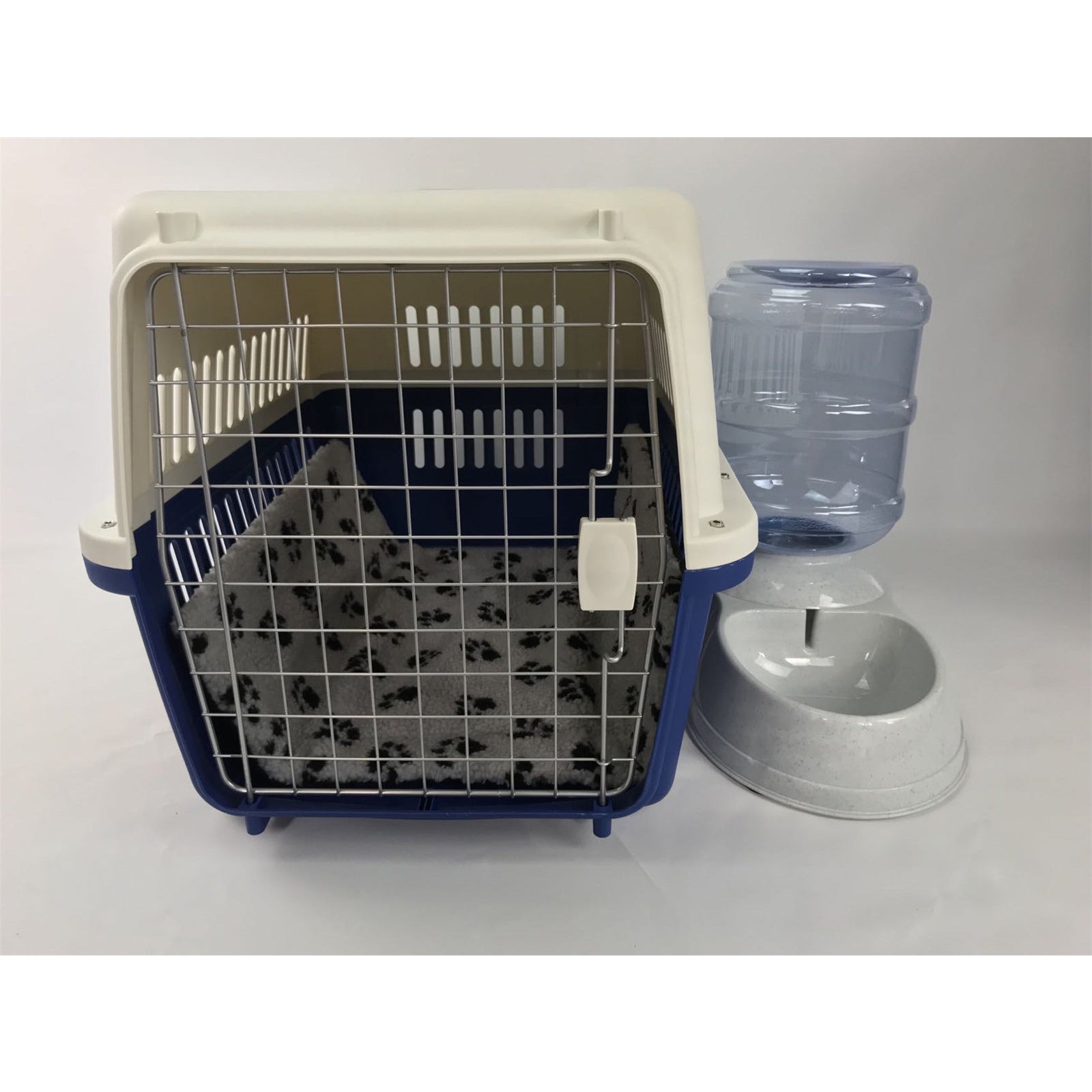 XL Dog Puppy Cat Crate Pet Carrier Cage W Mat & Water Dispenser 72x53x53cm