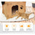 YES4PETS Cat Cardboard House Tower Condo Scratcher Pet Post Furniture Double Storey