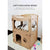 YES4PETS Cat Cardboard House Tower Condo Scratcher Pet Post Furniture Double Storey