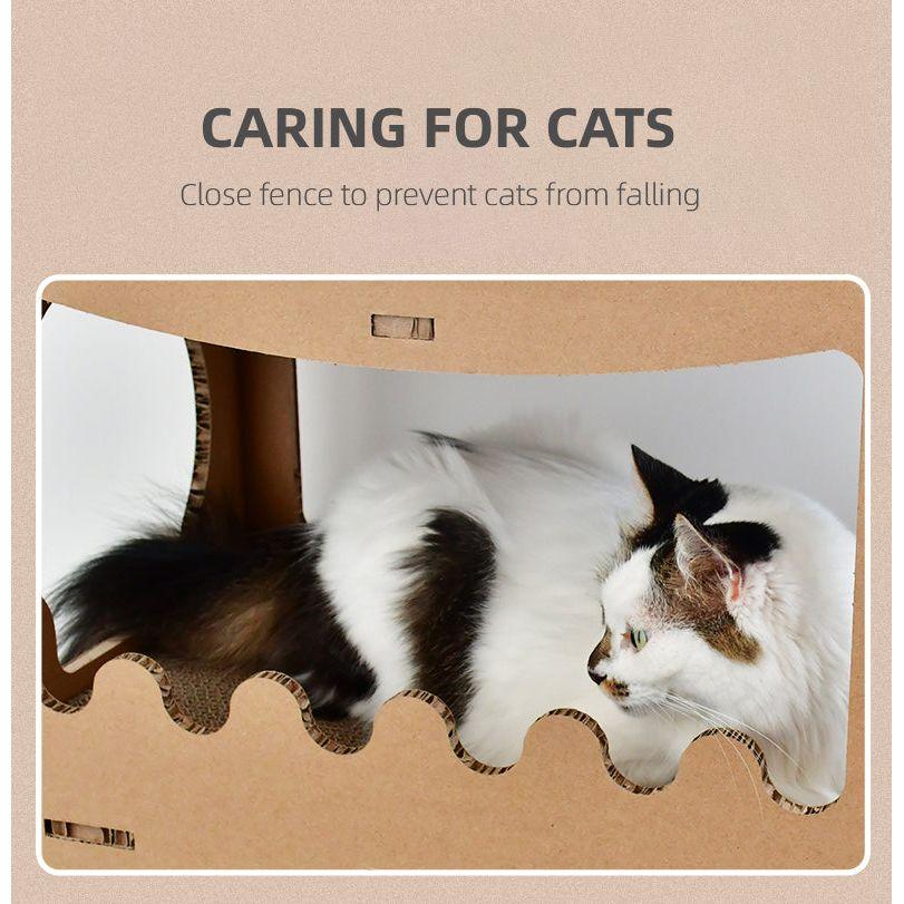 YES4PETS Cat Cardboard House Tower Condo Scratcher Pet Post Furniture Double Storey