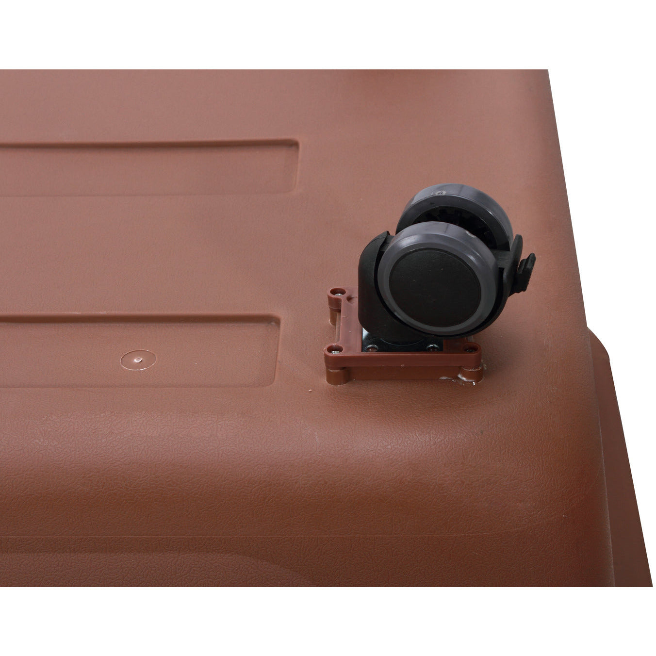 Large Plastic Kennels Pet Carrier Dog Cat Cage Crate With Handle and Wheel Brown