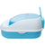 Medium Portable Cat Toilet Litter Box Tray with Scoop Blue