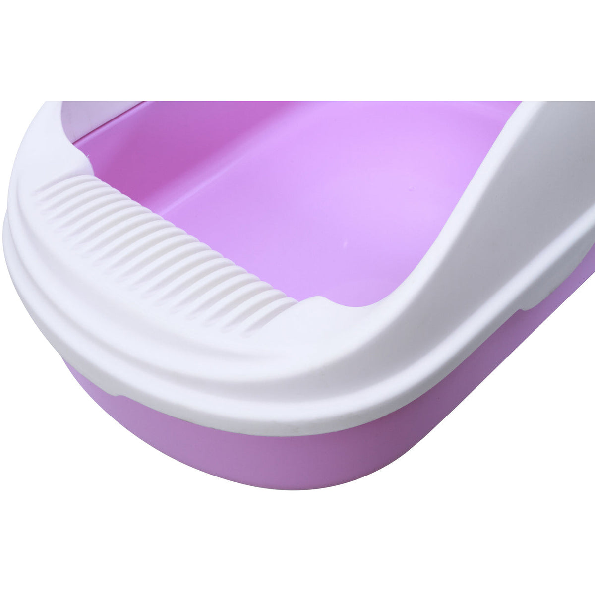 Medium Portable Cat Toilet Litter Box Tray with Scoop Purple