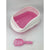 Large Portable Cat Toilet Litter Box Tray House with Scoop Pink