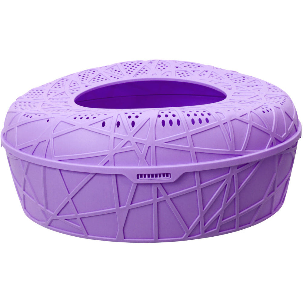 Large Portable Cat Toilet Litter Box Tray House with Scoop Purple