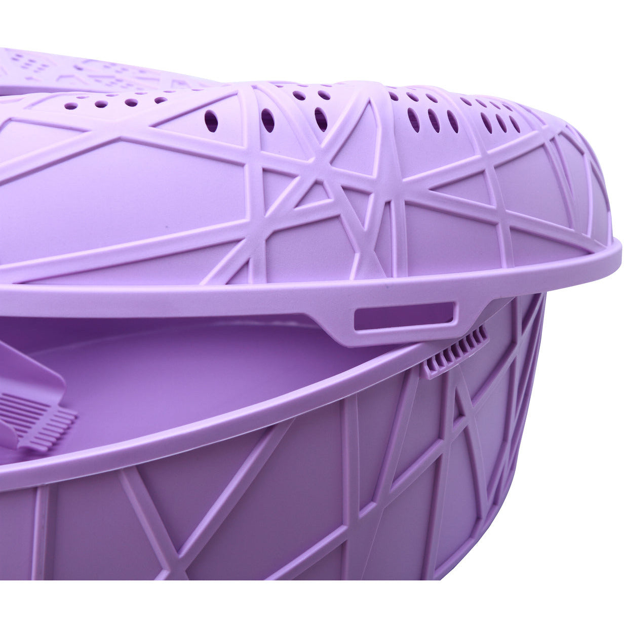 Large Portable Cat Toilet Litter Box Tray House with Scoop Purple