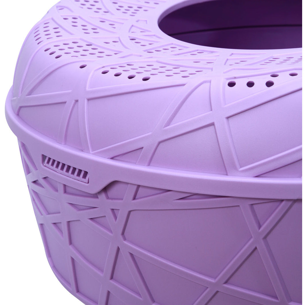 Large Portable Cat Toilet Litter Box Tray House with Scoop Purple