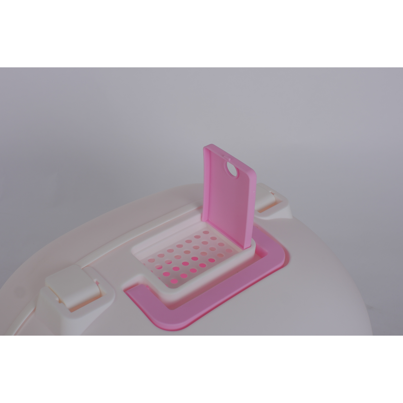 Portable Hooded Cat Toilet Litter Box Tray House with Handle, Scoop and Charcoal Filter Pink