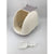Portable Hooded Cat Toilet Litter Box Tray House with Scoop and Grid Tray White