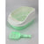 Large Portable Cat Toilet Litter Box Tray with Scoop and Grid Tray Green