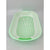 Large Portable Cat Toilet Litter Box Tray with Scoop and Grid Tray Green