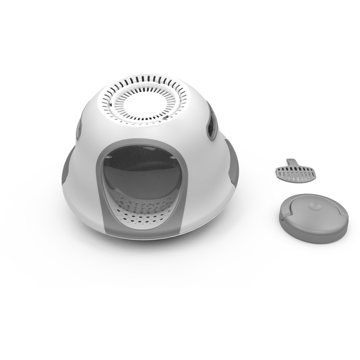 XL Hooded Cat Kitten Toilet Litter Box Tray House With Scoop