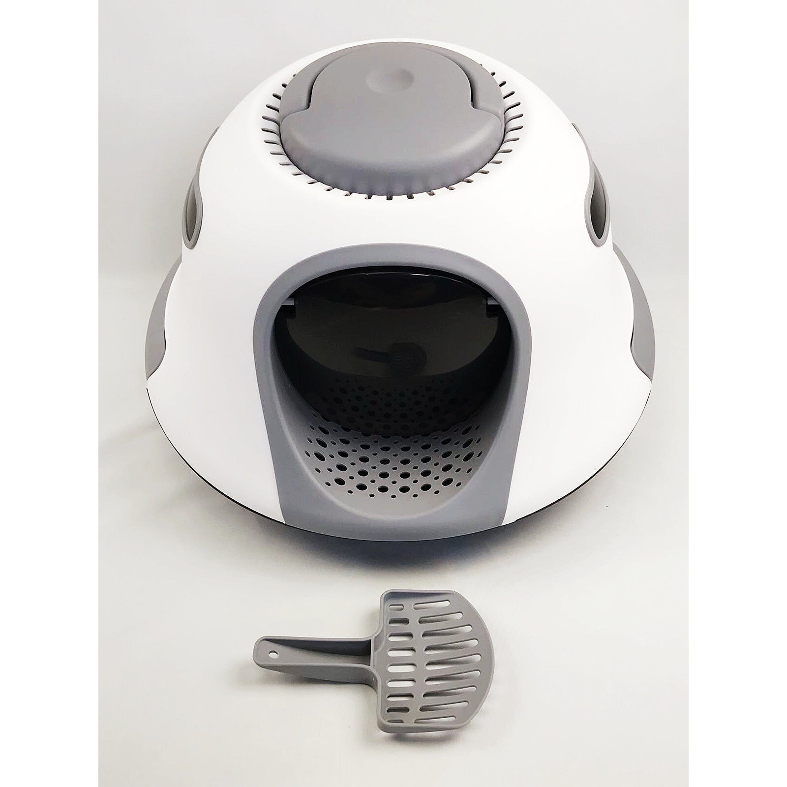 XL Hooded Cat Kitten Toilet Litter Box Tray House With Scoop