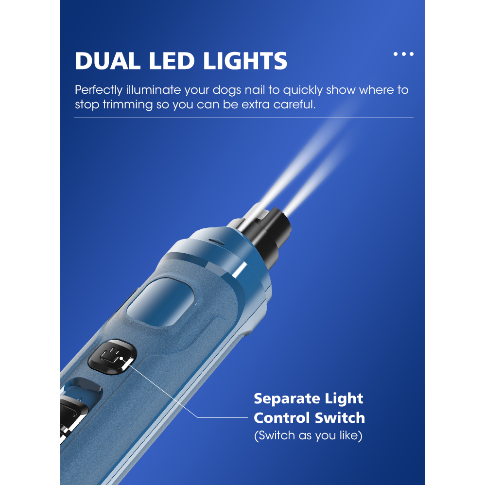 Electric Pet Dog Cat Quiet Nail Grinder Clipper Cutter Grooming Trimmer