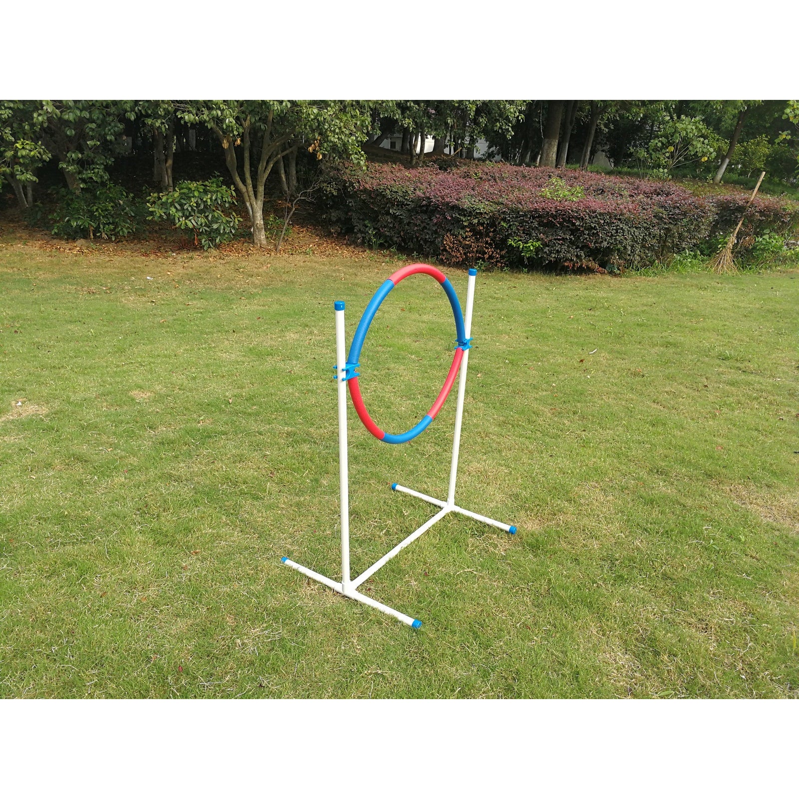 Portable Adjustable Dog Puppy Training Practice Jump Tyre Agility Post