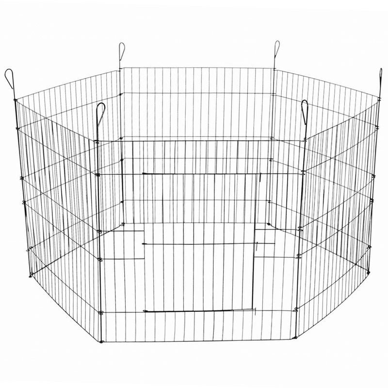 YES4PETS 24&#39; 6 Panel Pet Playpen Fold Exercise Cage Fence Enclosure