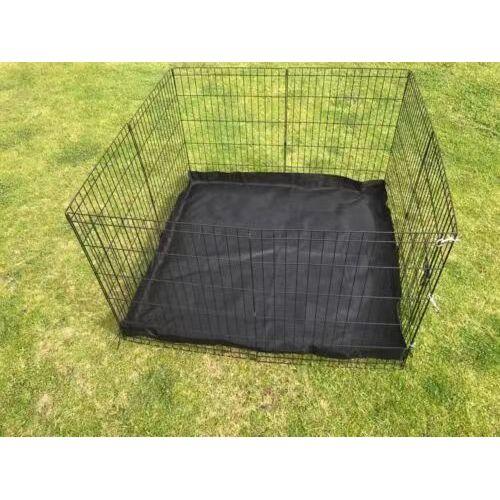 YES4PETS 24' Dog Rabbit Playpen Exercise Puppy Enclosure Fence With Canvas Floor