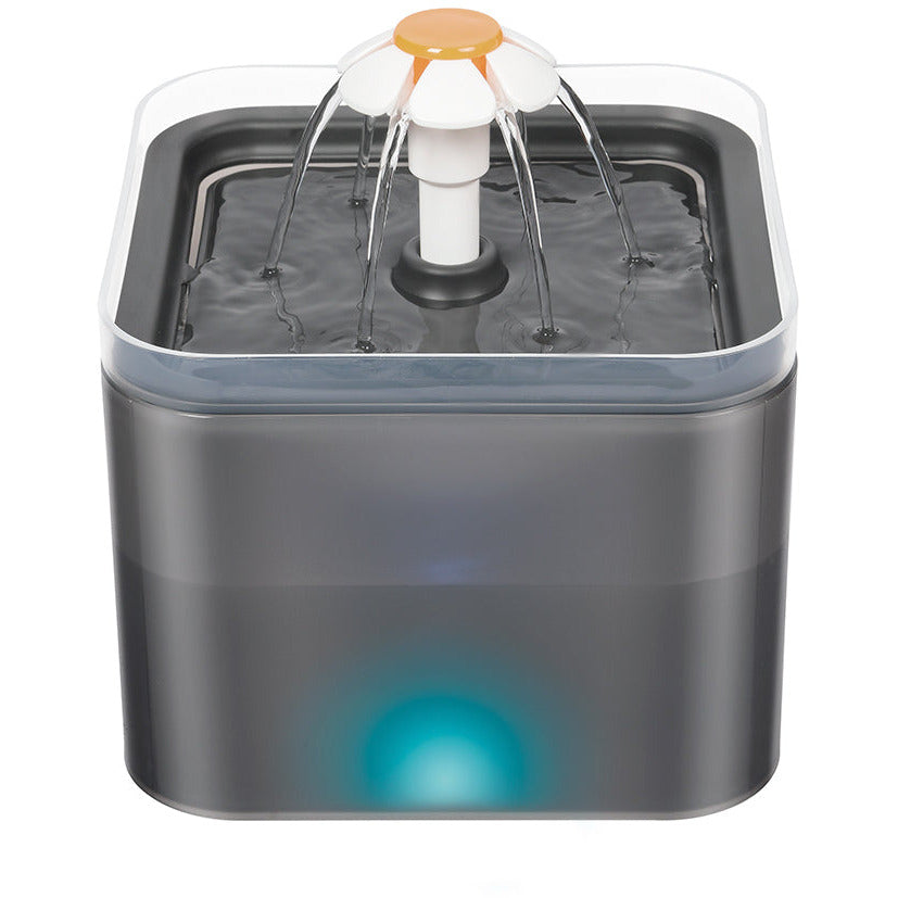 Automatic Electric Pet Water Fountain Dog Cat Water Feeder Bowl Dispenser W LED Black