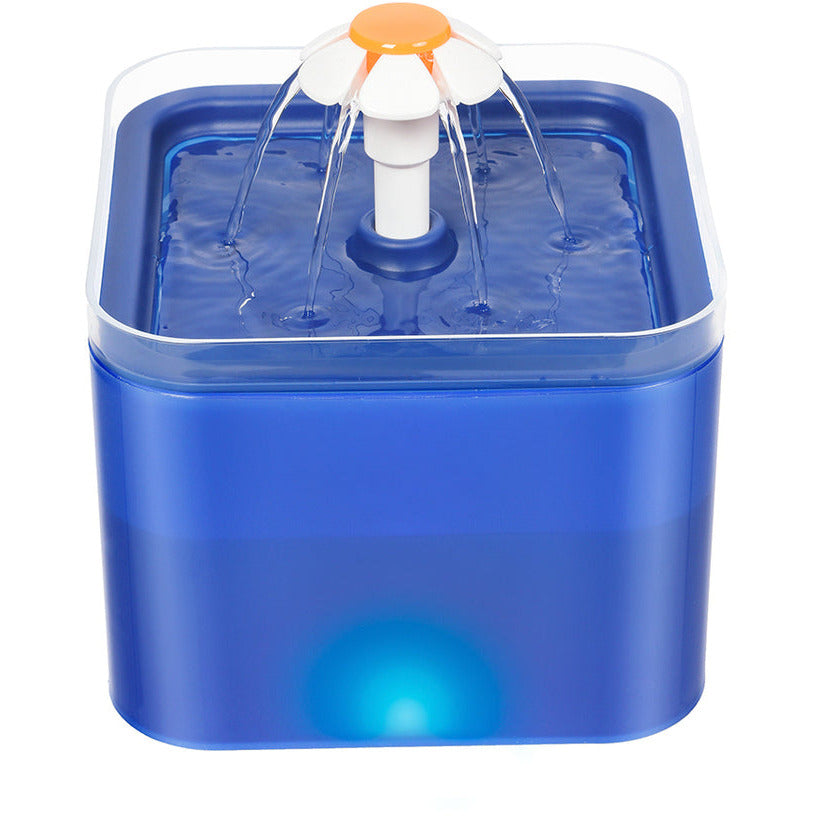 Automatic Electric Pet Water Fountain Dog Cat Water Feeder Bowl Dispenser W LED Blue