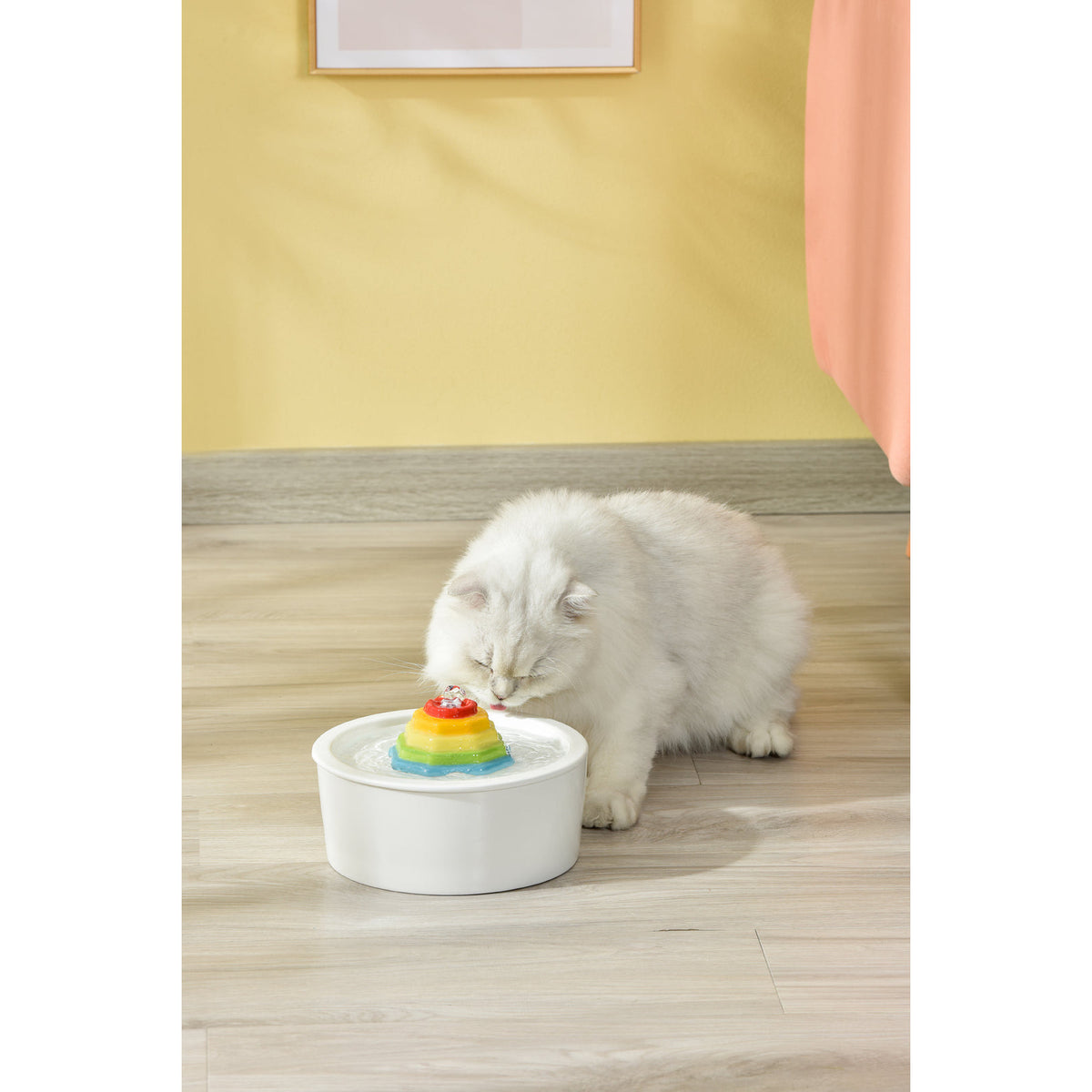 Ceramic Electric Pet Water Fountain Dog Cat Water Feeder Bowl Dispenser