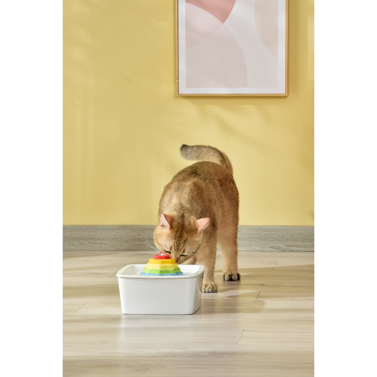 Ceramic Electric Pet Water Fountain Dog Cat Water Feeder Bowl Dispenser