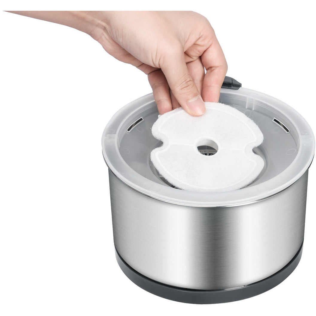 Automatic Electric Pet Water Fountain Dog Cat Stainless Steel Feeder Bowl Dispenser