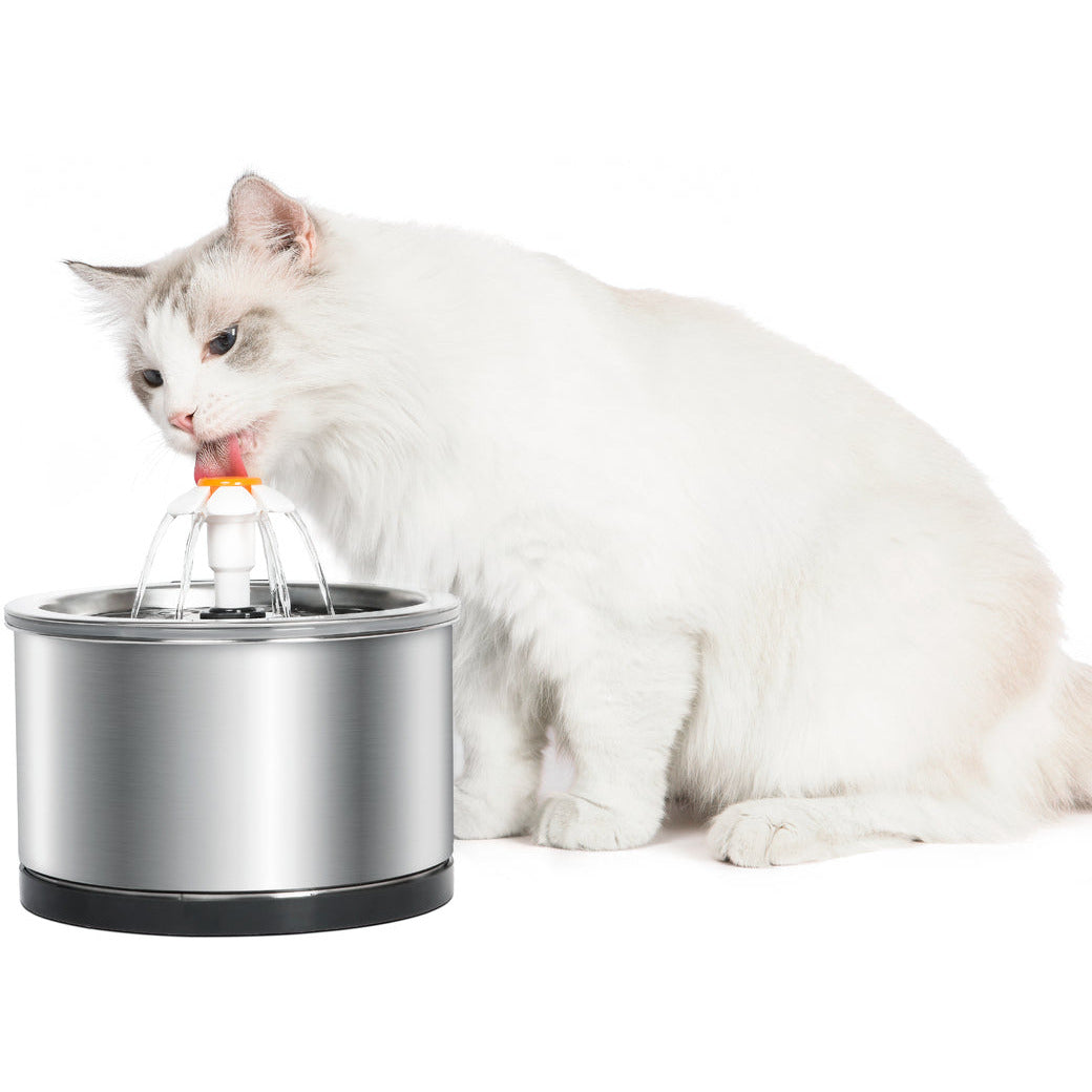 Automatic Electric Pet Water Fountain Dog Cat Stainless Steel Feeder Bowl Dispenser
