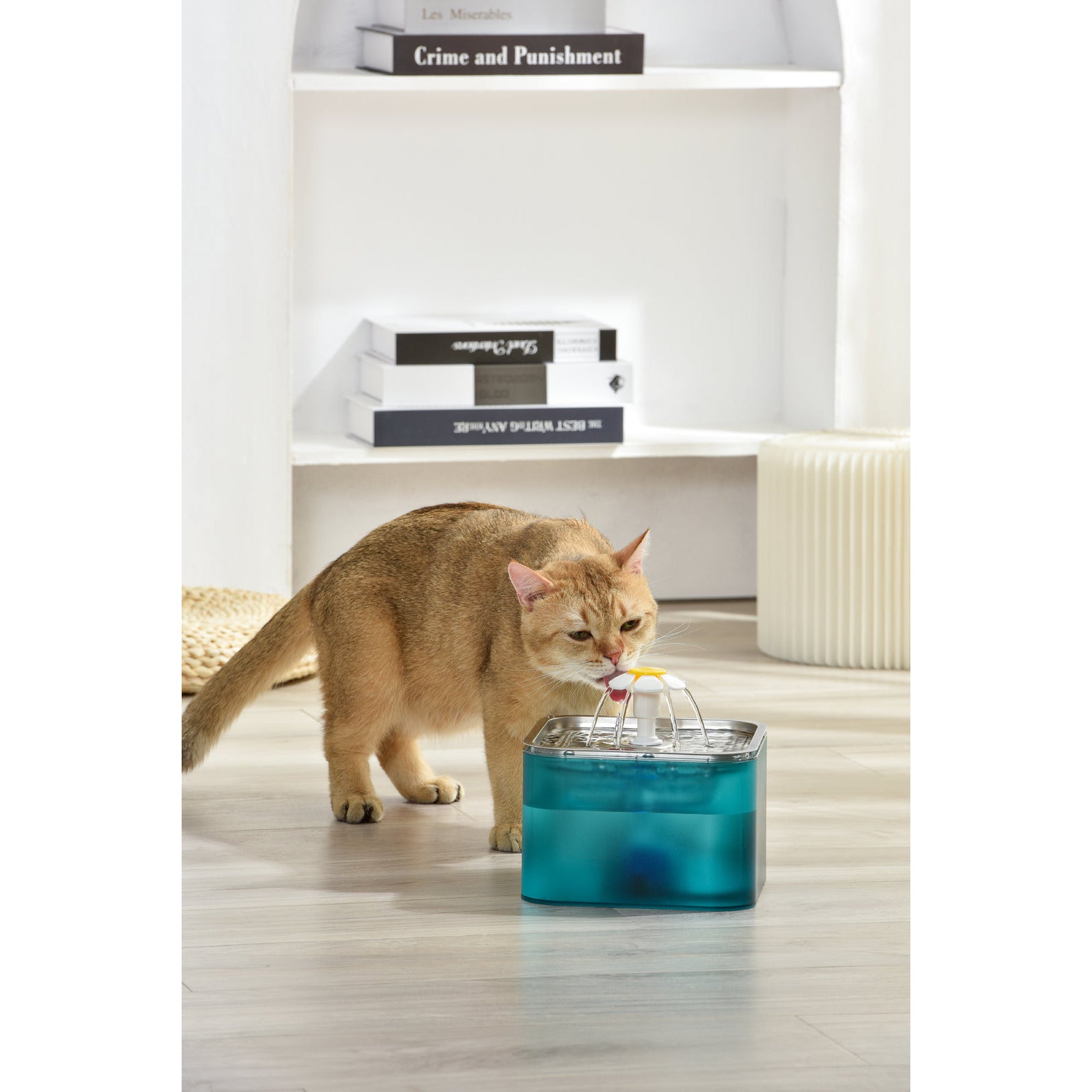 3L Automatic Electric Pet Water Fountain Dog Cat Stainless Steel Feeder Bowl Dispenser Green