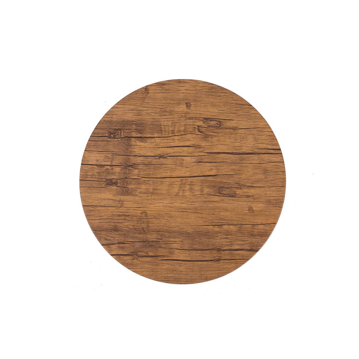 Vintage Round Coffee Tables Set of 2 Side Tables Robust Steel Frame for Living Room Bedroom Rustic Brown and Black