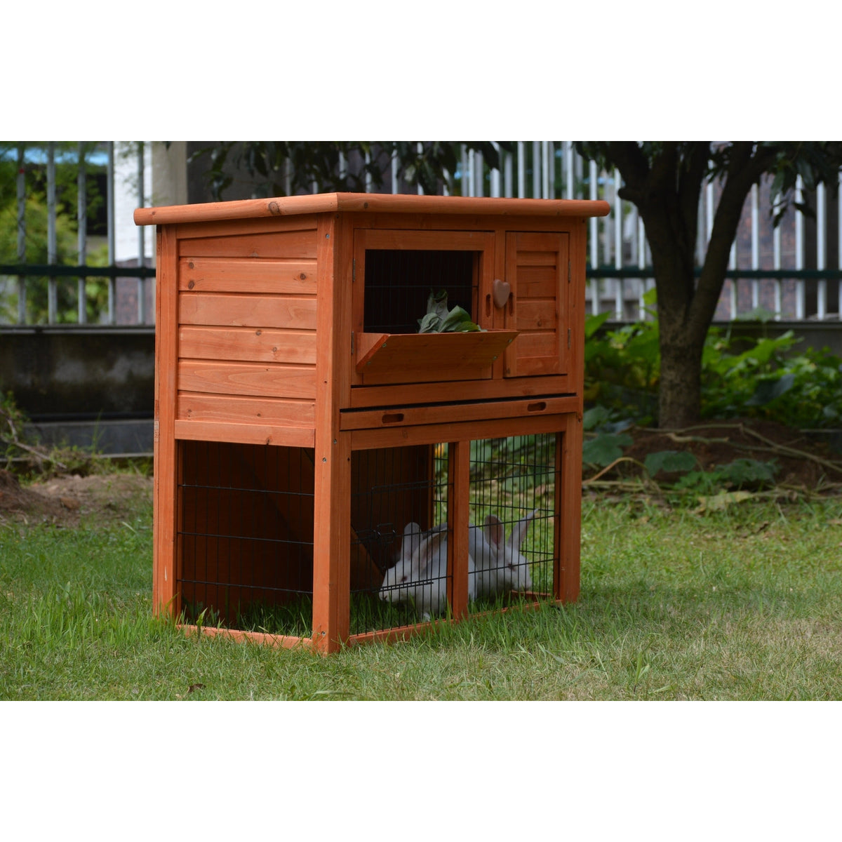 Double Storey Rabbit Hutch Guinea Pig Cage , Ferret cage W Pull Out Tray