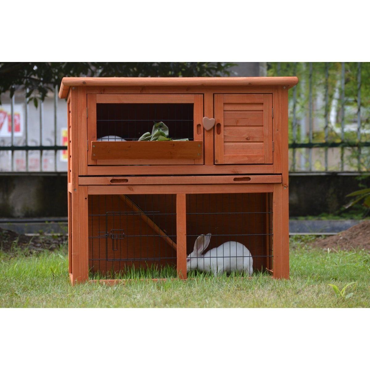 Double Storey Rabbit Hutch Guinea Pig Cage , Ferret cage W Pull Out Tray
