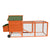 248 cm XL Chicken Coop Rabbit Hutch Ferret Hen Guinea Pig House With Wheels