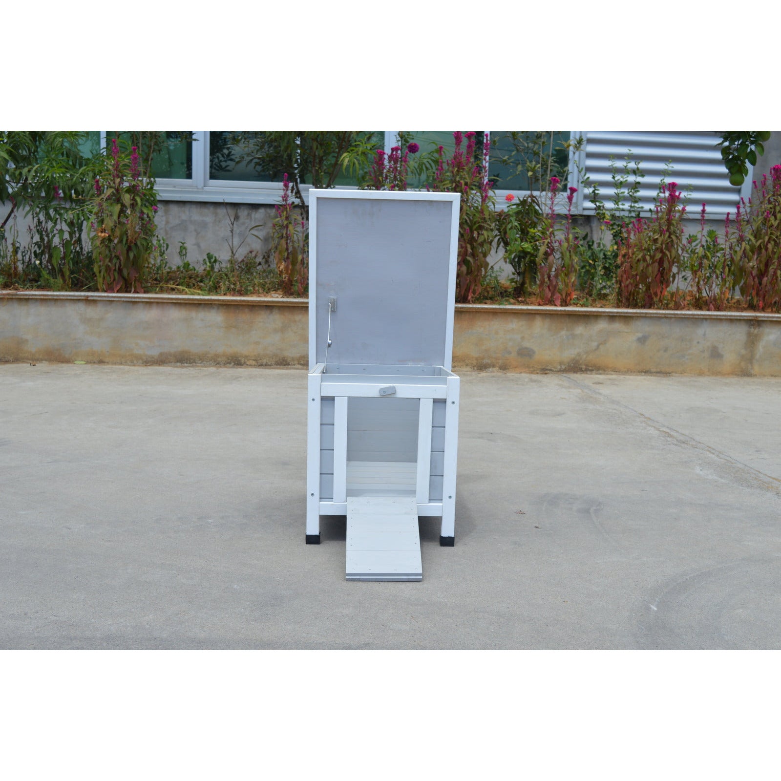 Grey Small Chicken Coop Rabbit Hutch Ferret Cage Guinea Pig Dog Cat Nesting Box