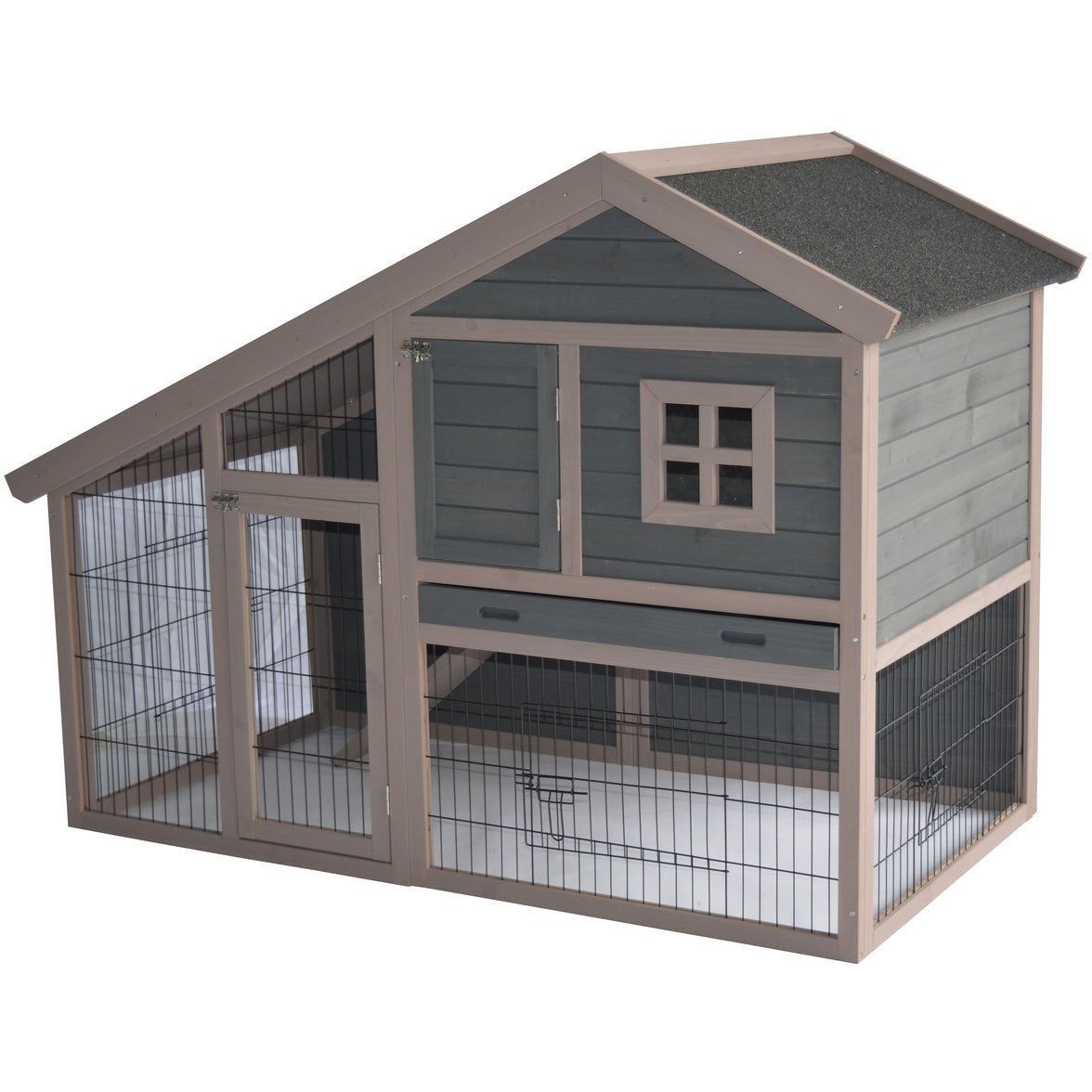 Grey Chicken Coop Rabbit Hutch Ferret Cage Hen Chook House