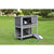 110cm XL Double Storey Rabbit Hutch Guinea Pig Cage , Ferret Cat cage W Wheel & Pull Out Tray