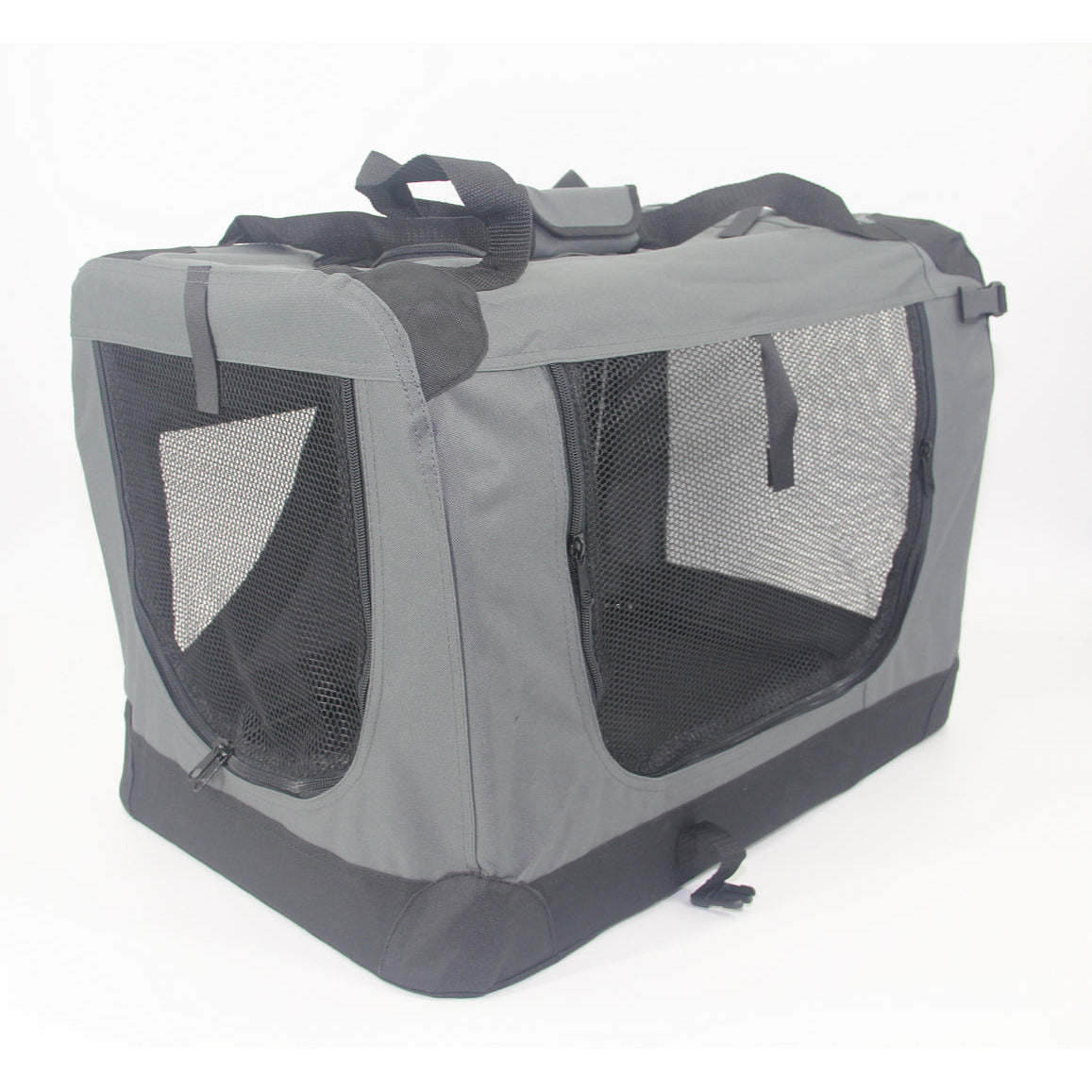 Medium Portable Foldable Dog Cat Puppy Rabbit Soft Crate Carrier-Grey