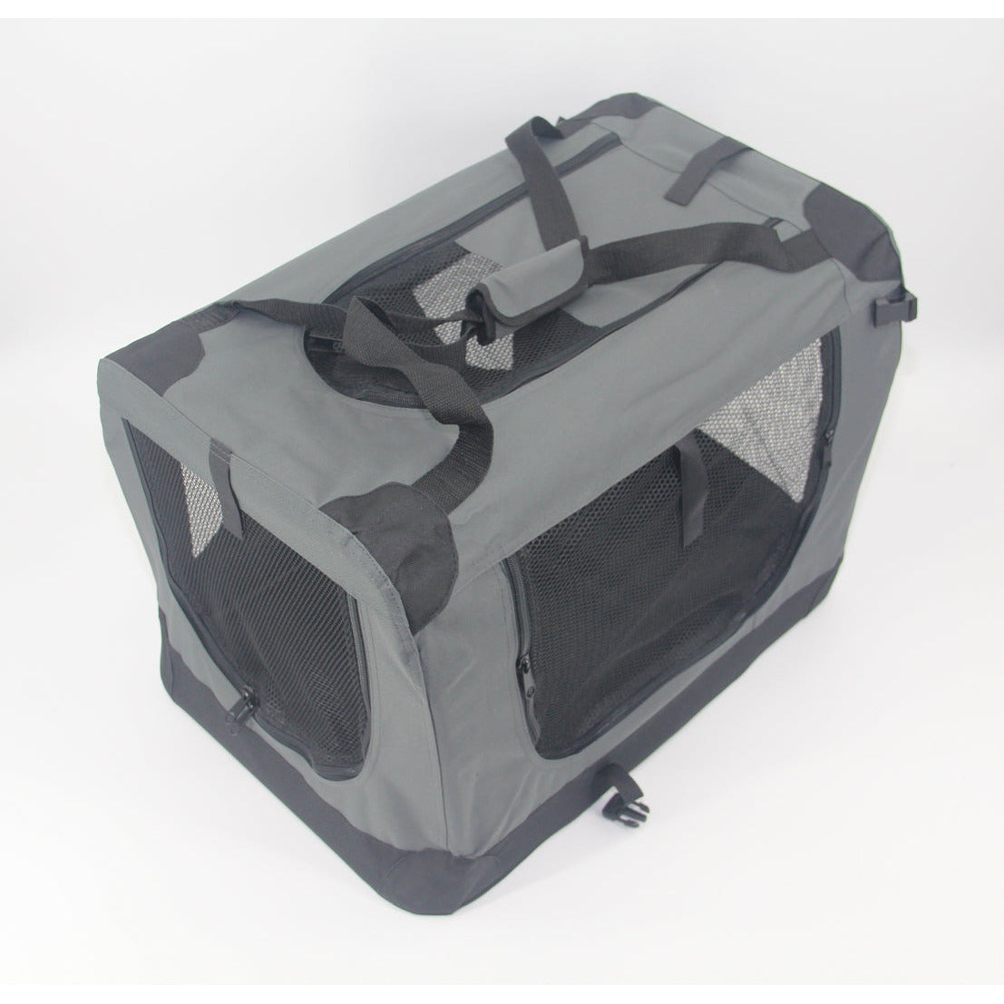 Medium Portable Foldable Dog Cat Puppy Rabbit Soft Crate Carrier-Grey