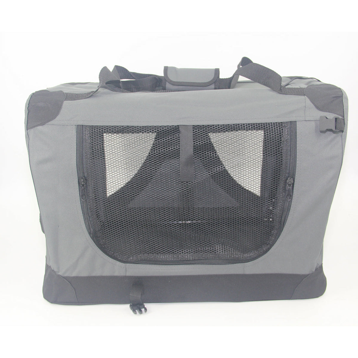 Medium Portable Foldable Dog Cat Puppy Rabbit Soft Crate Carrier-Grey