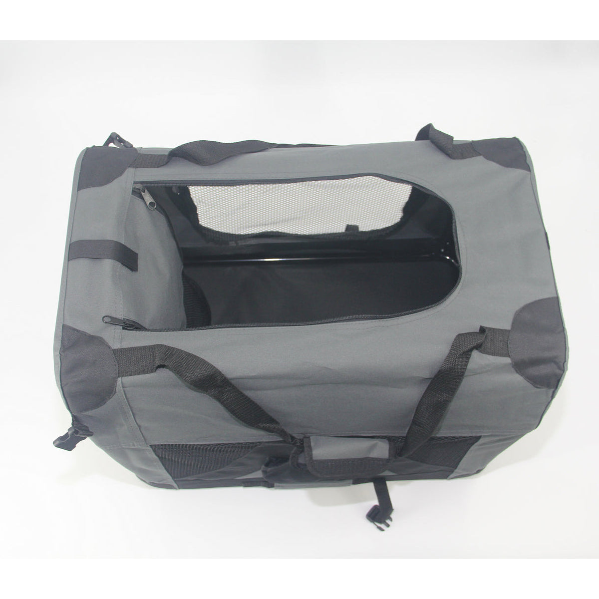 Medium Portable Foldable Dog Cat Puppy Rabbit Soft Crate Carrier-Grey