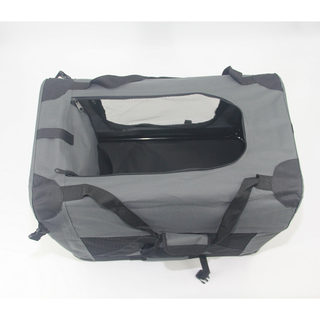Medium Portable Foldable Dog Cat Puppy Rabbit Soft Crate Carrier-Grey