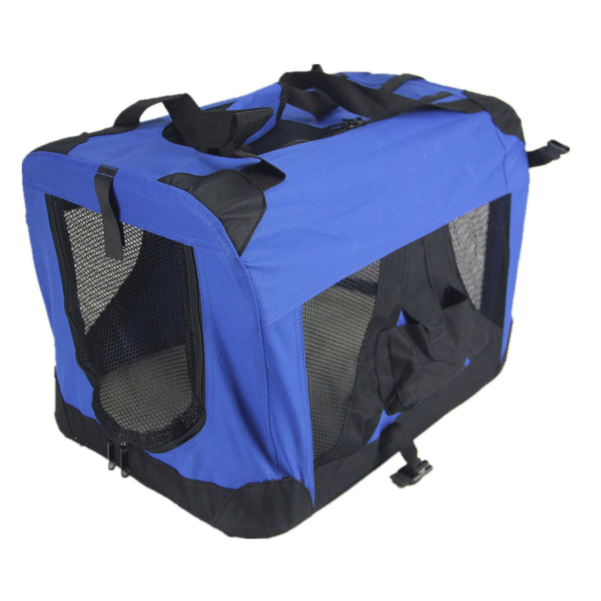 YES4PETS Small Portable Foldable Dog Cat Puppy Soft Crate Cage-Blue