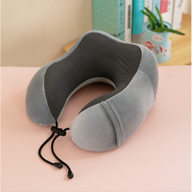 U-shaped Travel Memory Foam Rebound Pillow Sleeping Pad Neck Support Headrest