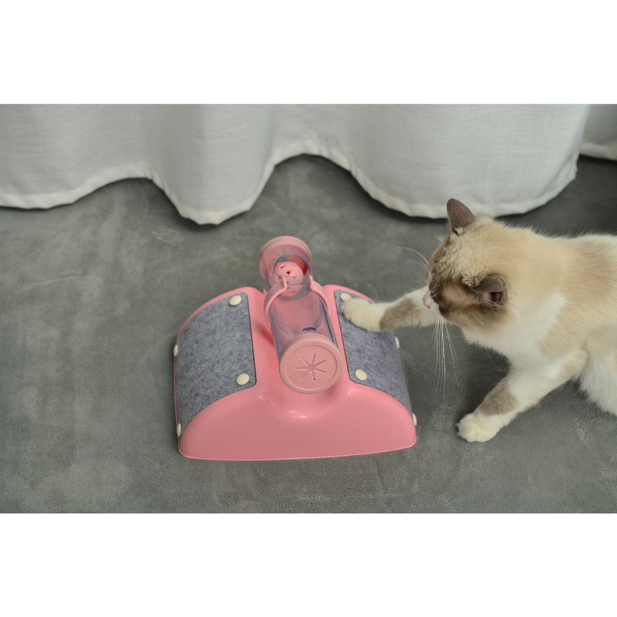 Cat Play Box Kit Pet Toy Kitten Toys Interactive Ball Peek Hunting Toy-Pink