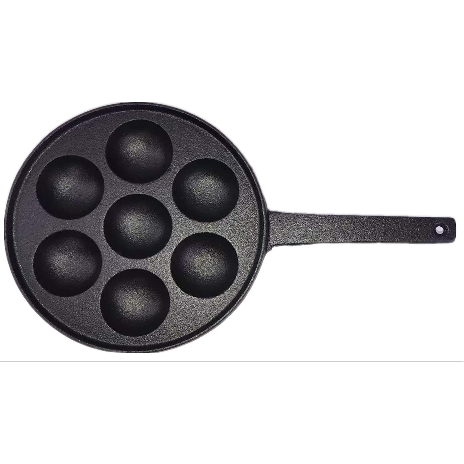 YES4HOMES 7 Holes Mini Cast Iron Cake Pan Mini Dutch Pancake Cake Pan with Handle