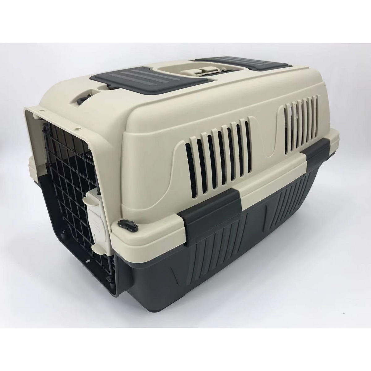 YES4PETS Medium Portable Dog Cat House Pet Carrier Travel Bag Cage+Safety Lock &amp; Food Box