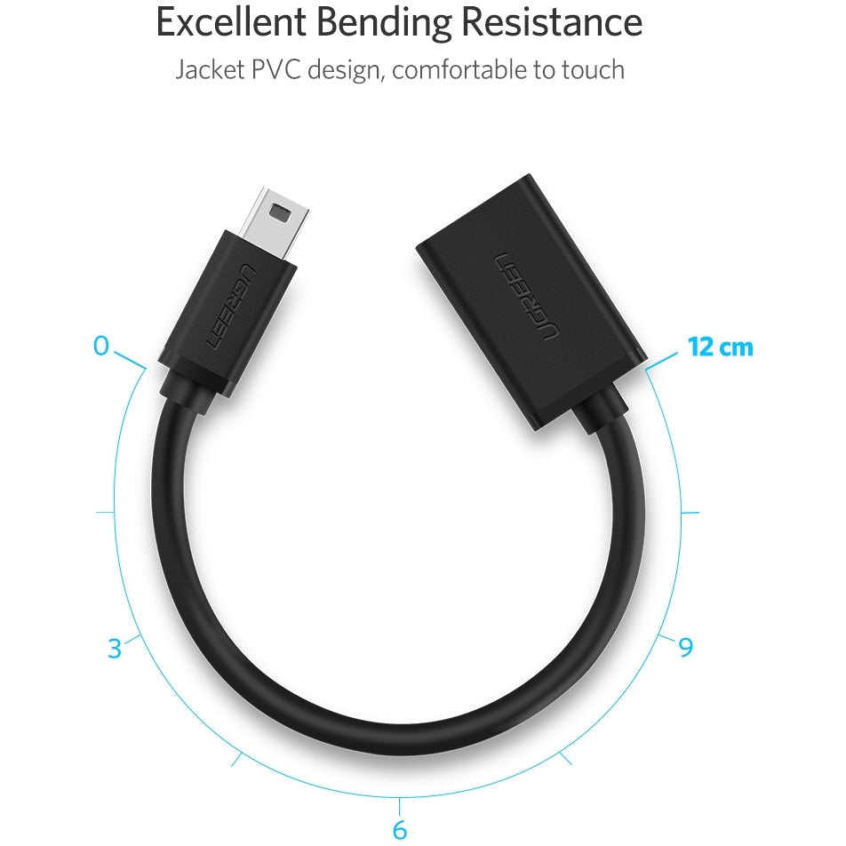 UGREEN 10383 Mini USB Male to USB Female OTG Cable