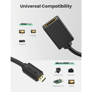 UGREEN 20134 Micro HDMI Male to HDMI Female Cable