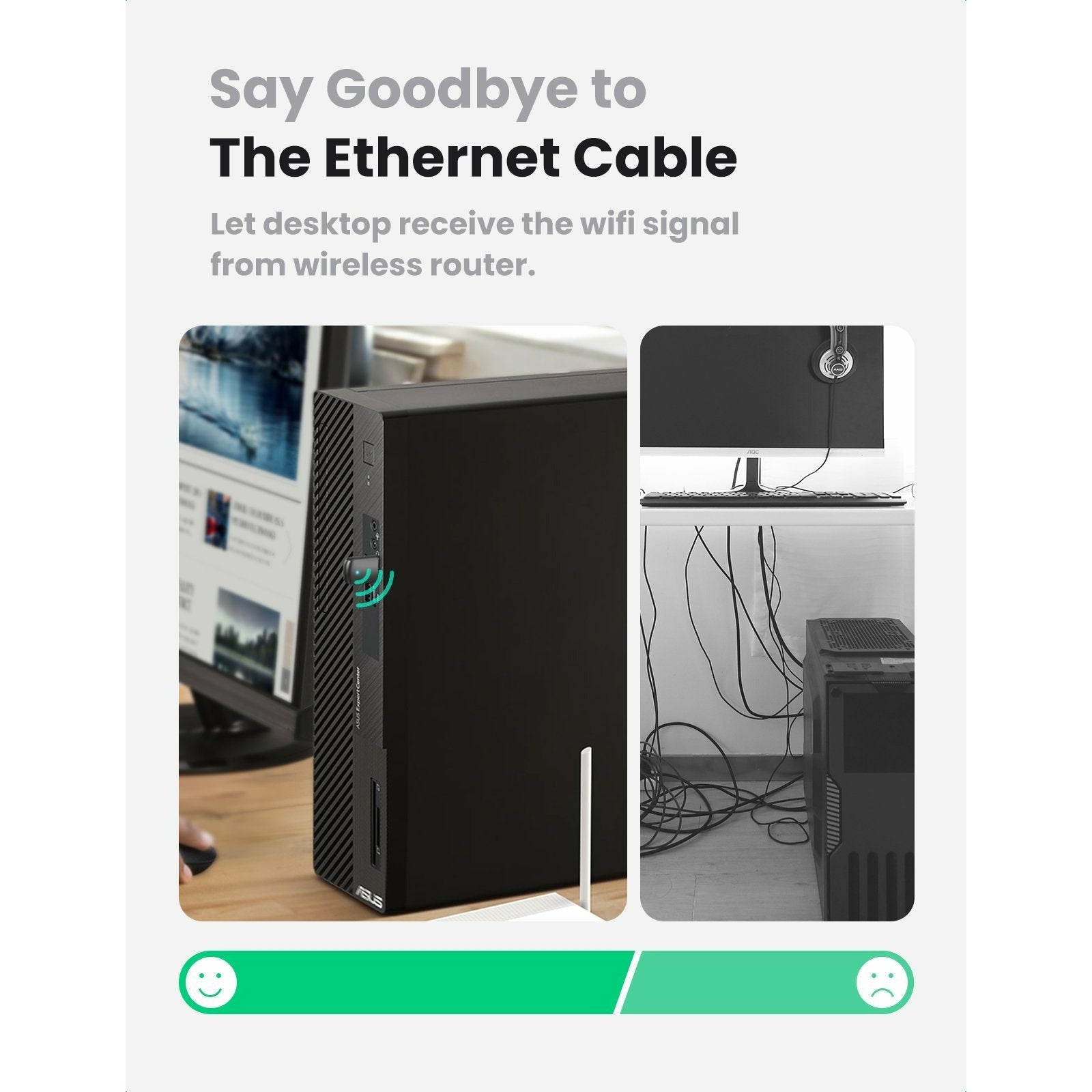 UGREEN 20204 AC650 Dual Band USB WLAN Adapter